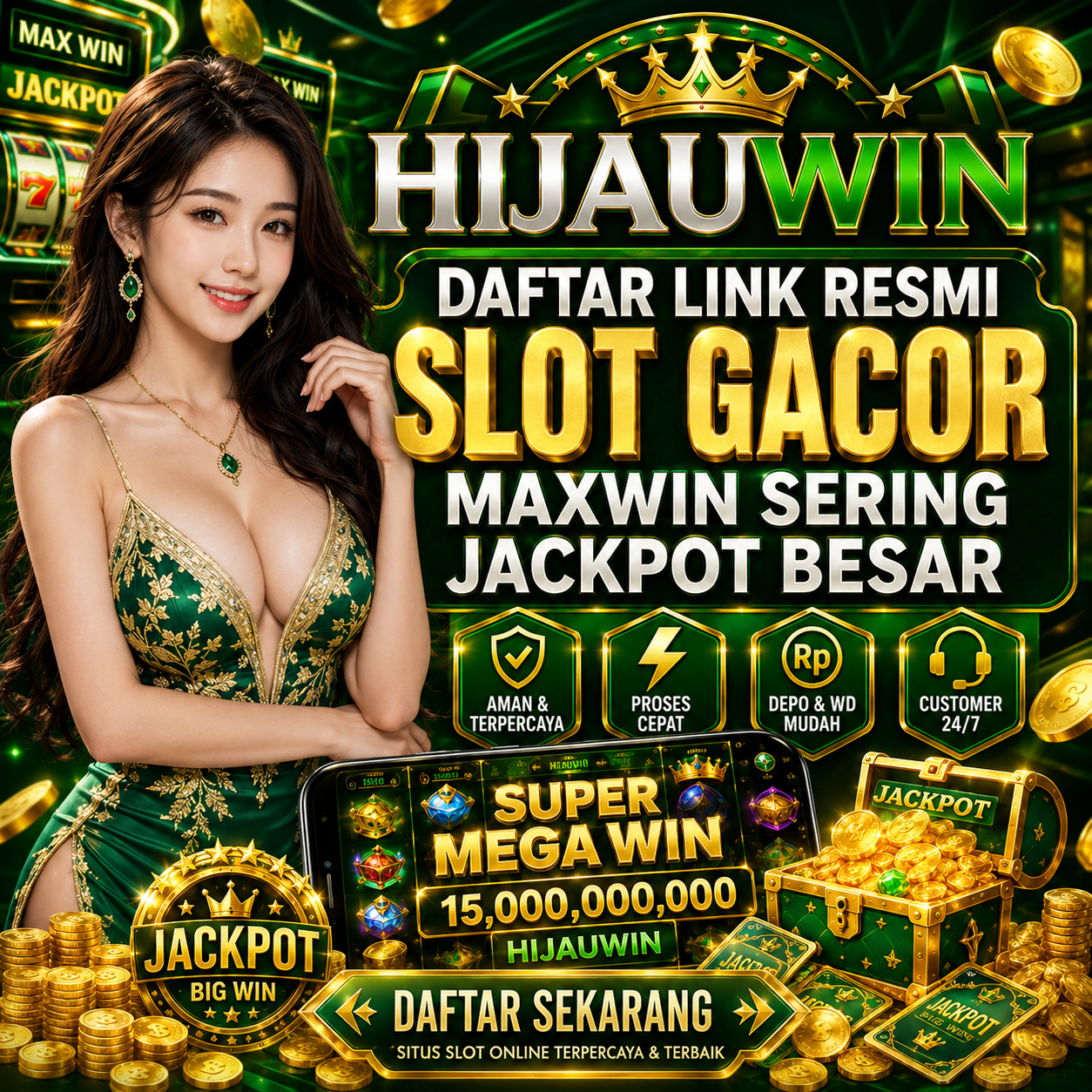 HIJAUWIN : Daftar Link Resmi Slot Gacor Maxwin Sering Jackpot Besar